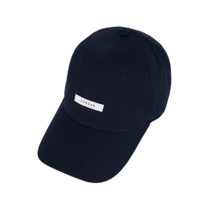 VARZAR Solid Label Overfit Ball Cap Navy