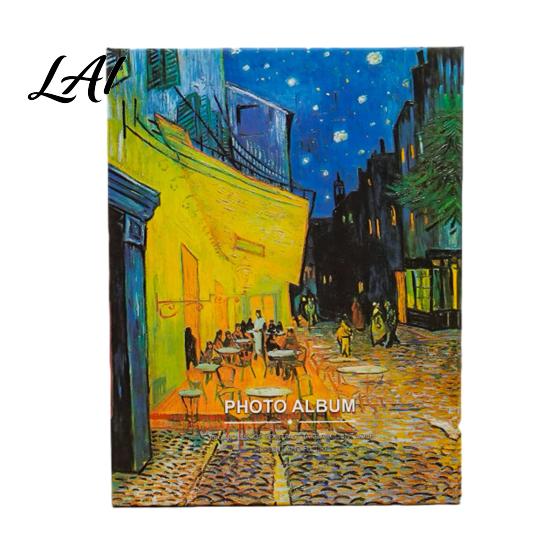 Thick Cardboard Photo Album Oil Painting Style Album Cartoon Slip-In Pocket Kids Memory Book Paper Easy Insert Cover Storage Transparent Sleeves