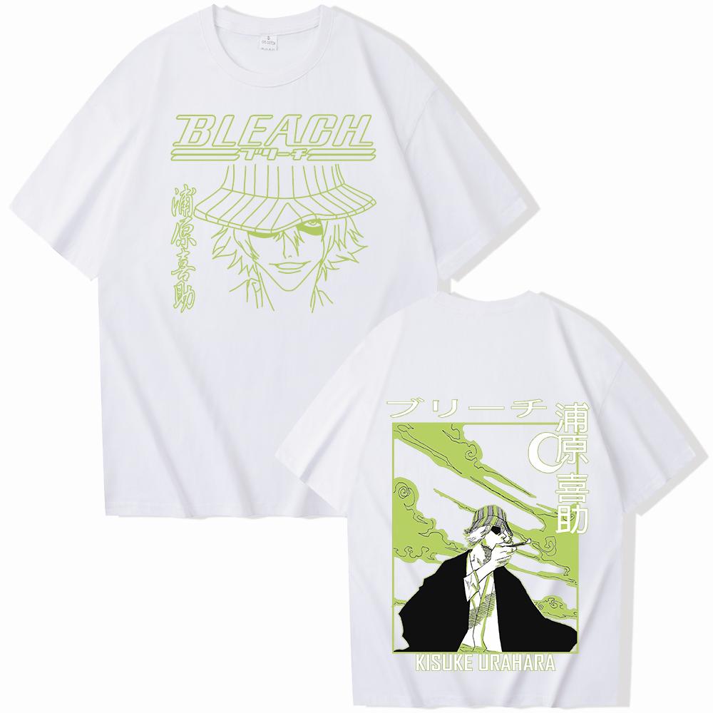 Bleach Urahara Kisuke Anime T-Shirts Unisex Harajuku Summer Short Sleeve T Shirts Manga Printed Casual Tshirt Clothing S