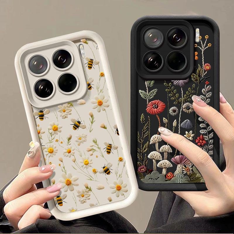 INS Embossed Floral Painted Phone Case For Motorola Moto Edge 50 Pro 60 Fusion Stylus 40 Neo 70 G84 G85 G54 G75 G05 G34 G56 G86