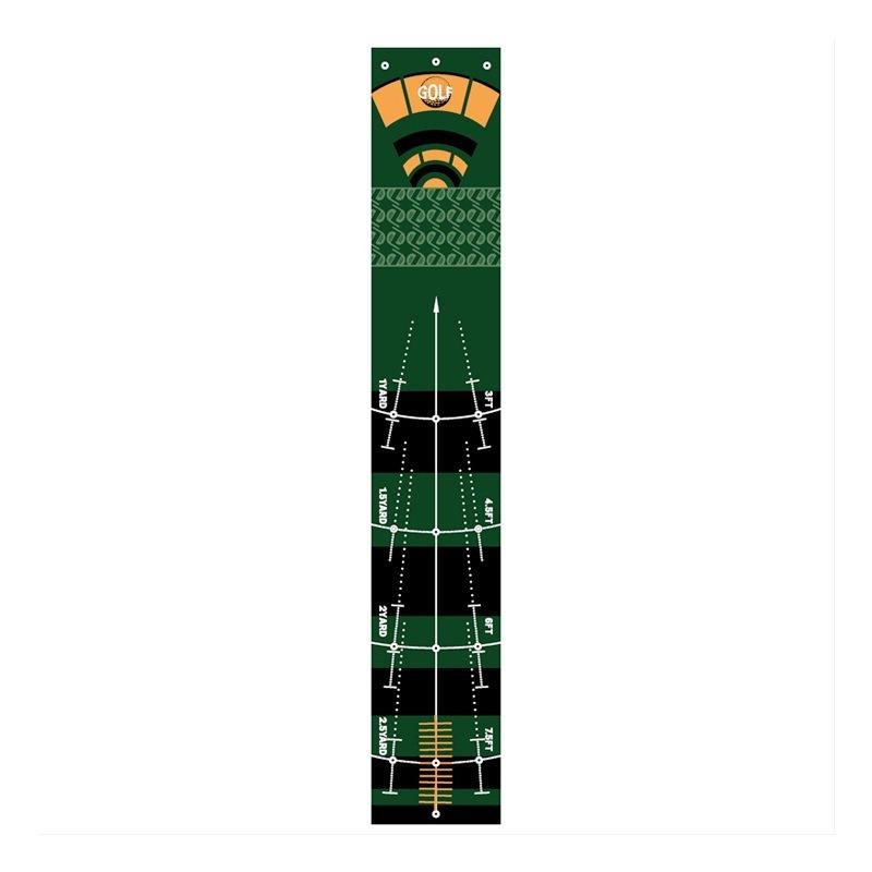 Portable Golf Putting Mat Easy Clean Surface with Alignment Guide for Indoor Practice Home Office Training Mat