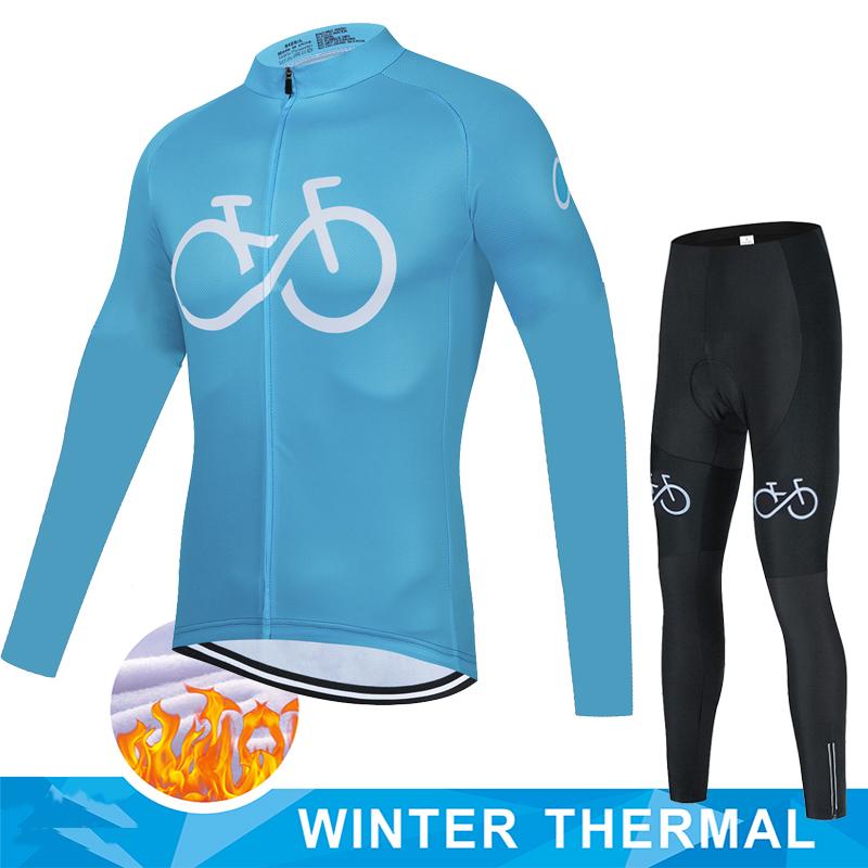 Winter Thermal Fleece Cycling Jersey Bike Men Triathlon Termal Clothing Sets Bicycles Cycle Mtb Man Long Sleeve Clothes 2026 Bib