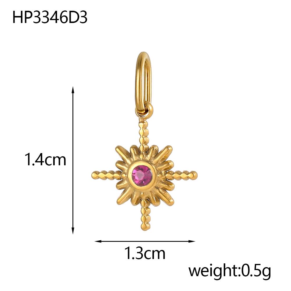 CARLIDANA Shiny Stainless Steel Star Pendant Moon Cross Colorful Rhinestone Charms Making Women DIY Necklace Bracelet Earrings