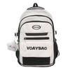 Schoolbagins cute schoolbag women's new lightweight Mori versatile contrasting color middle and high school students backpack large capacity backpack