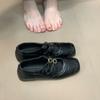 French Square Toe Flat Single Shoes Women's Autumn Vintage Soft-soled Mary Jane Shoes Shallow Commuter Women's Shoes