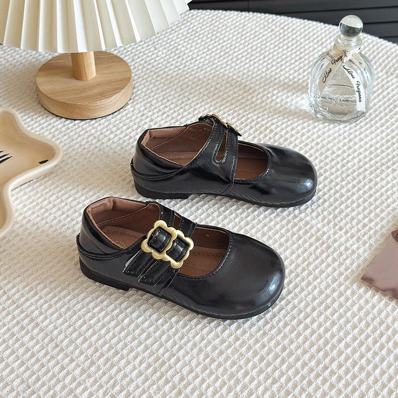 2025 Spring/Autumn Girls' Soft Sole Princess Leather Shoes