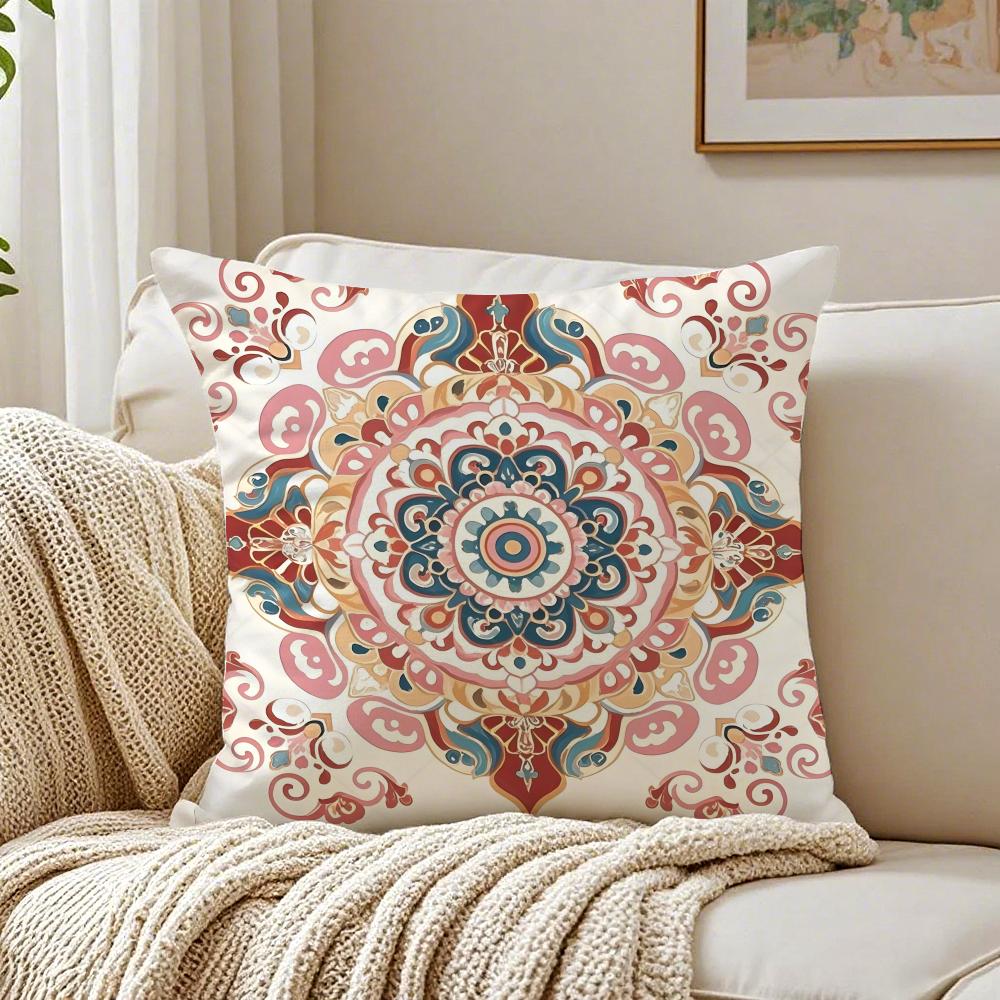 Chinese Phoenix Pattern Elegant Design Art Cushion Cover Linen Pillowcase Soft for Sofa Bed Home Room Decor