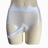 Sexy Men Satin Smooth Cock Ring Briefs Gym Leggings U Convex Pouch Lingerie Shorts Slip Panties Elastic G-String Underwear