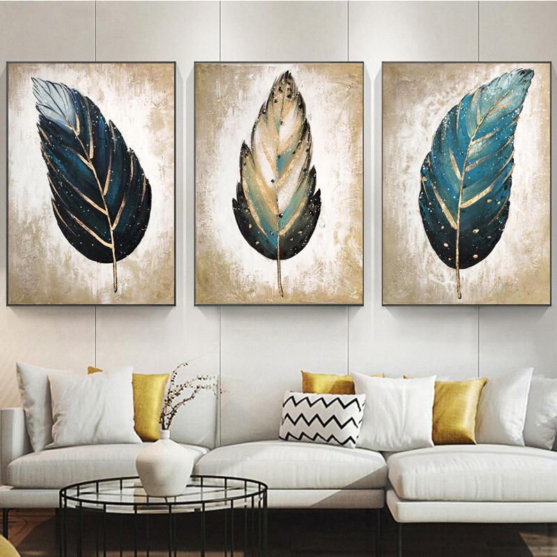 

Винтажные абстрактные картины на холсте с перьями, современные постеры и принты, настенные художественные картинки для украшения стен гостиной, Cuadros