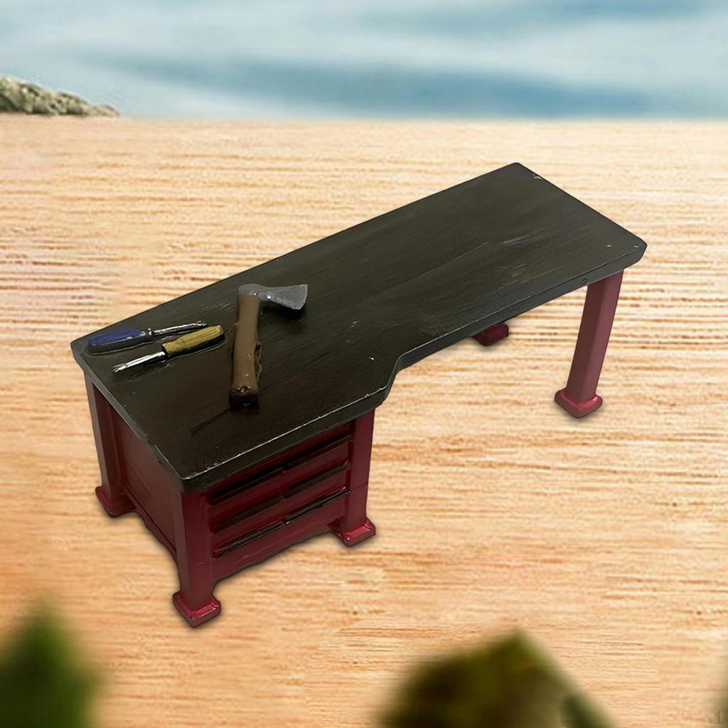 1/64 Diorama Car Repair Workbench Shop Accessories Pretend Play Toy Realistic Micro Workshop