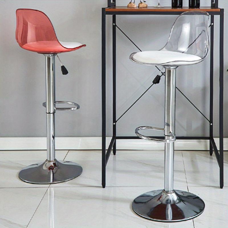Acrylic Bar Chair Home High Stool Lift Chair Back Transparent Telescopic Front Desk Cashier Bar Stool Furniture