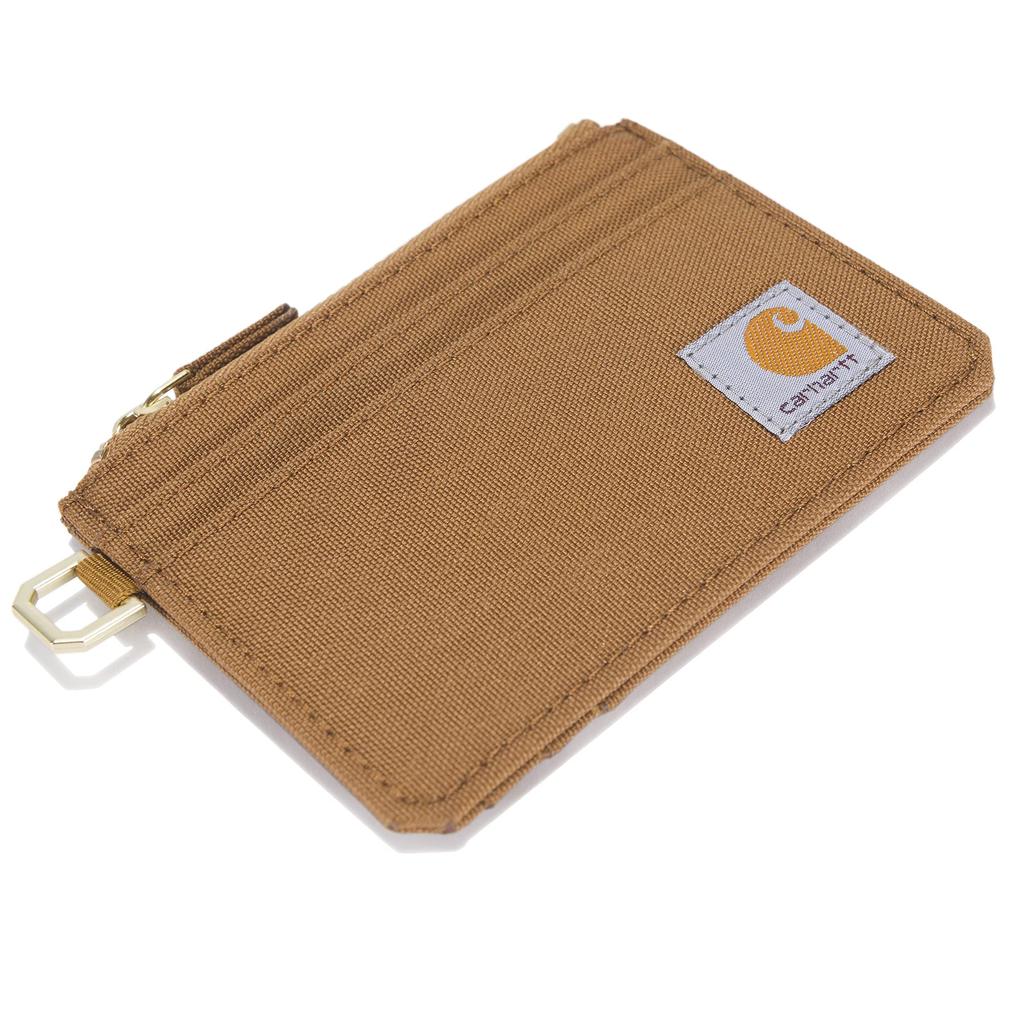 Casual Nylon Duck Zippered Card Keeper Wallets [Carhartt] (Brown)