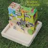Wooden 3D Jigsaw Puzzle - Educational Birthday Gift for Kids with Six-sided Painting Blocks