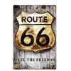 Route 66 Souvenir License Plate, American Auto Metal Sign 20x30cm