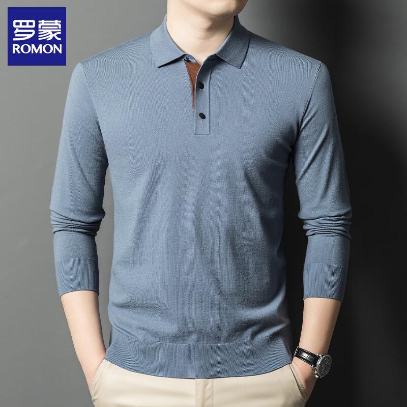 

Romon Men s Long-Sleeve Polo Shirt LMT5387 175/L