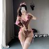 Sexy lingerie, sexy leopard print, passion clothes, no-take uniform, small breasts, temptation, hot suit