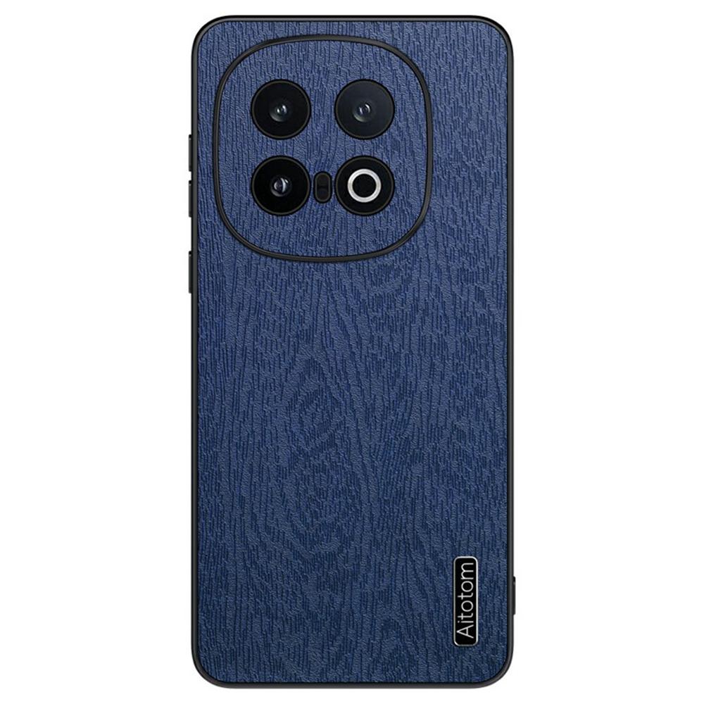 

Для vivo iQOO 13 5G чехол с текстурой дерева PU кожаный чехол для телефона PC+TPU C