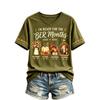 Women's Thanksgiving V-Neck Short Sleeve Printed Pullover Top