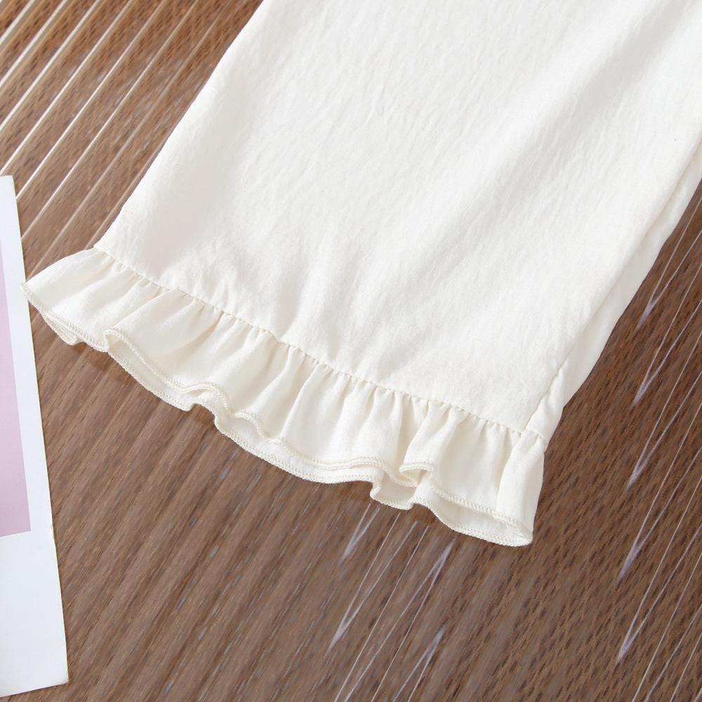 Korean Kids' Summer Set: Adorable Bow Strap Tank & Wide-Leg Pants
