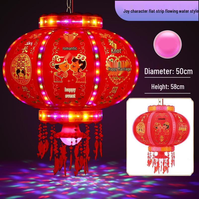 LED Seven-Color Rotating Crystal Horse Lantern for Weddings and Home Decor