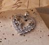 Collana e Braccialetto Charms a Forma di Cuore e Stella con Strass Placcati Ottone Fai da Te Coreani
