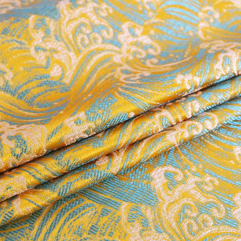 

Chinese Style Damask Fabric Silk Peacock Jacquard Brocade Cloth for DIY Sewing Chinese Cheongsam Dress Skirt Material 100x75cm