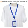 2Pcs ID Badge Holder 4.3x2.8 Inch Vertical Name Tags ABS Plastic Slide Cover Waterproof Work Card Holder In Offices Exhibitions