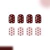 24PCS False Nail Contrast-color Pattern Coffee Glittering Tips Reusable Artificial Nail For Wedding Event Daily Wear