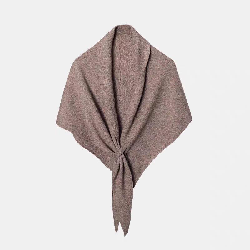 Koreanischer Stil Einfarbiger Strickschal Damen Winter Warm Vielseitiger Nackenwärmer