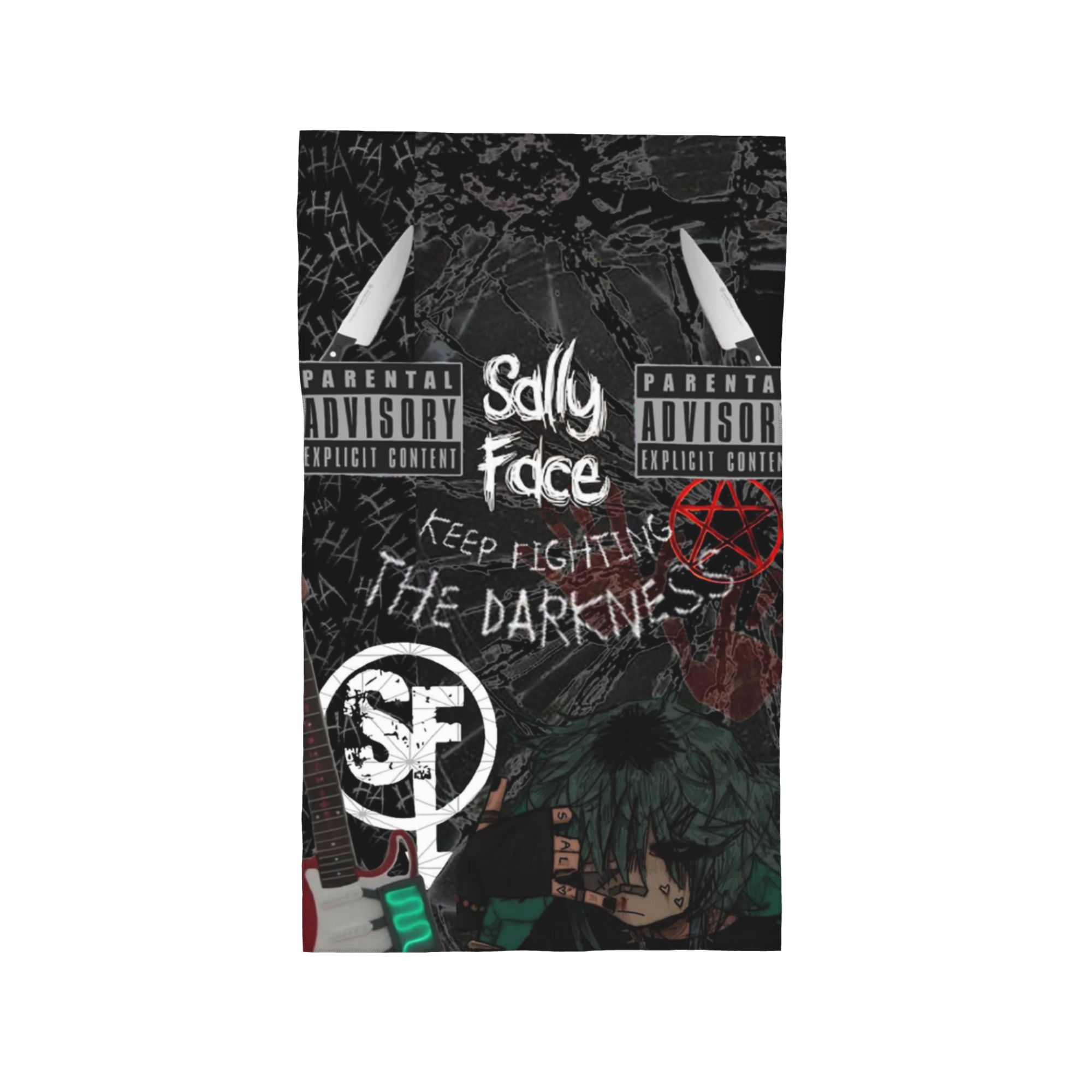 Sally Face Game Anime SF Horror Sal Fisher Soft Face Towel Quick Dry Pool Bath Cotton Towels Absorbent Quick W30*H60(CM)