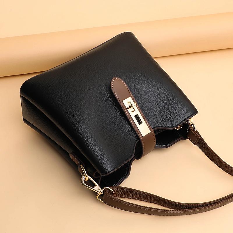 Bags New bucket bags Portable messenger bags Fashion niche light luxury shoulder bags Leather women's bags Bags