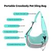 Pet Sling Carrier Breathable Mesh Single Shoulder Bag Drawstring Zipper Crossbody Pet Travel Bag Simple Fashion Portable Outdoor