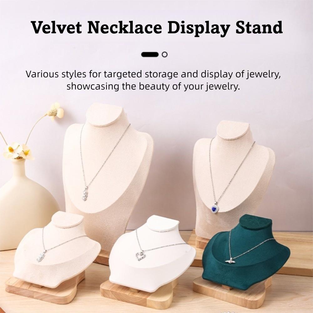 

Exhibition Showcase Props Light Luxury Jewelry Storage Rack New Necklace Display Window Display Beige-S