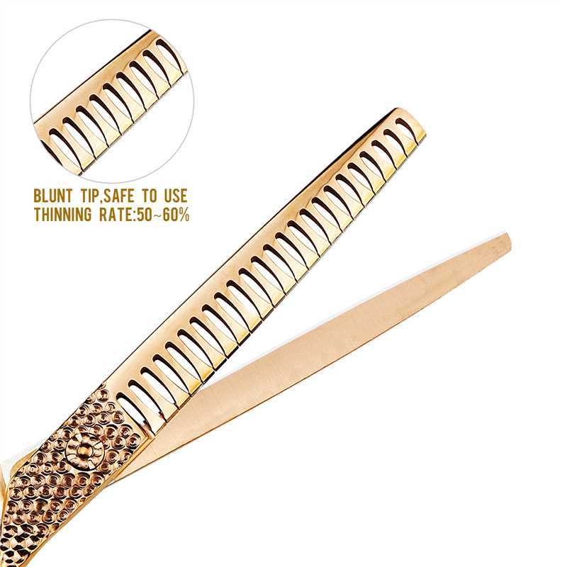 7.5 Inch Nimpson, Real Gold, Fishbone Tooth Scissors, Professional Grade Pet Grooming Scissors 7.5inch true golden fish bone teeth
