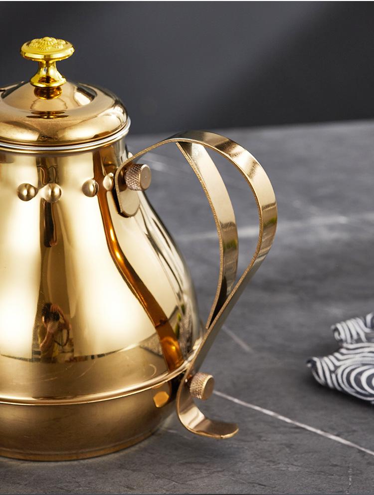 Stainless Steel Teapot with Filter for Induction Cookers - Long Spout, Large Capacity, Ideal for Restaurant Use.