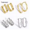 Multi Style Elegant Hoop Earrings For Women Fashion 18K Gold Plated Brass Drop Earrings Wedding Engagement Jewelry Party Gift
