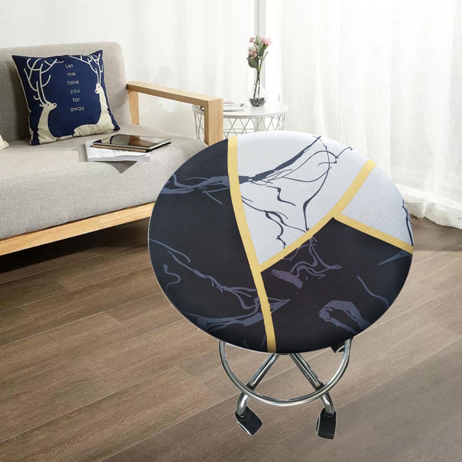 

Stretchable Bar Stool Cover Washable Chair Slipcovers Polyester Printed
