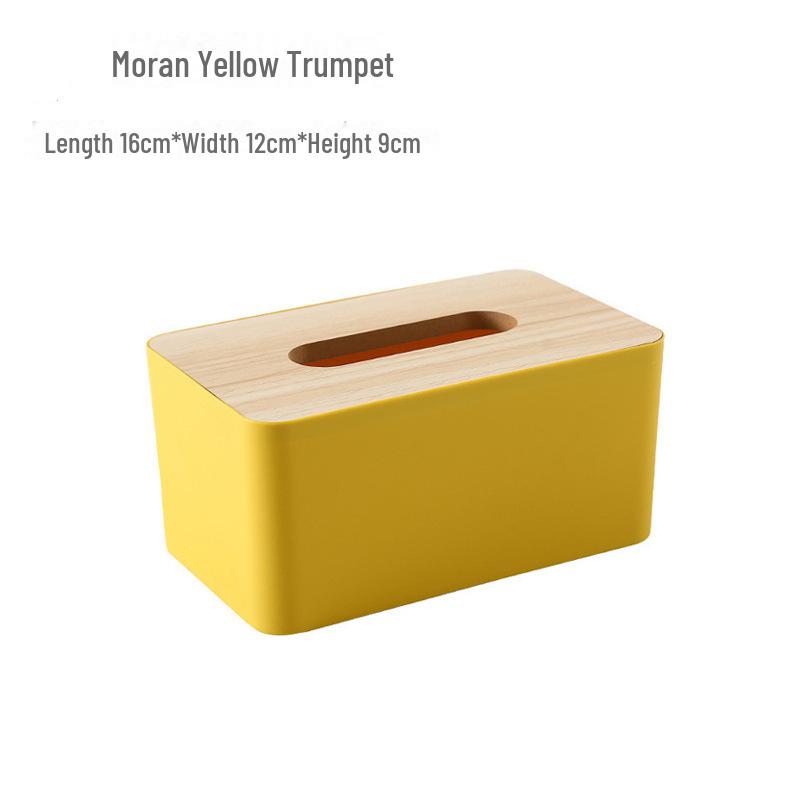 

Деревянная крышка для коробки с салфетками для дома и офиса - гостиная, журнальный столик, решение для хранения туалетной бумаги. small square жёлтый