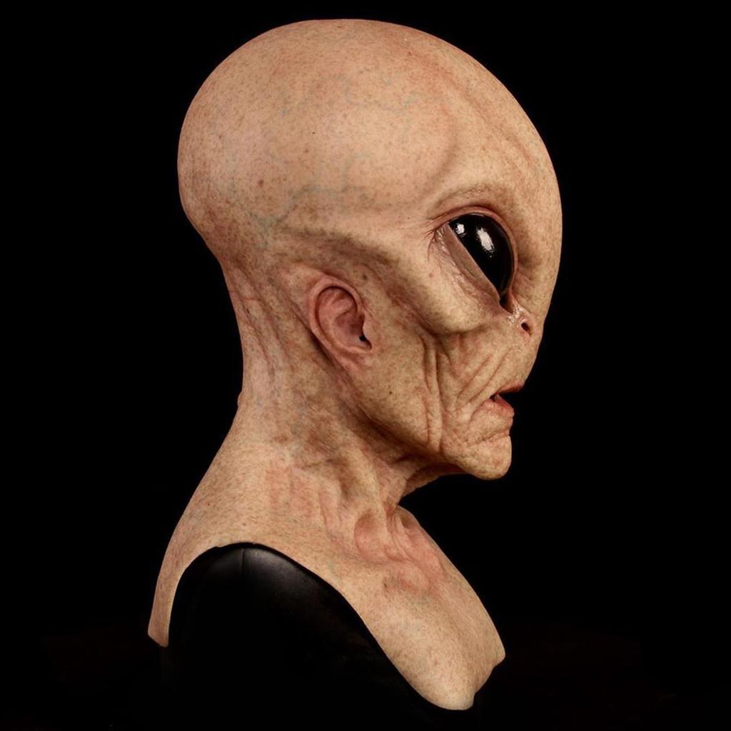 Halloween Alien Mask Realistic Evil Latex Mask for Adult Horror Fancy Dress Cosplay Novelty Halloween Costume Party Prop