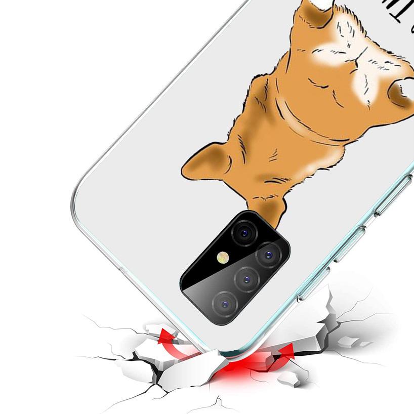 Cartoon Corgi Cute Dog Cover Phone Case For Samsung Galaxy A12 A22 A32 A52 A72 A02S Phone Case Note 20 Ultra 10 S10 Plus A51 A71
