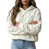 Women's Loose Plush Warm Casual Versatile Hooded Pullover Sweatshirt