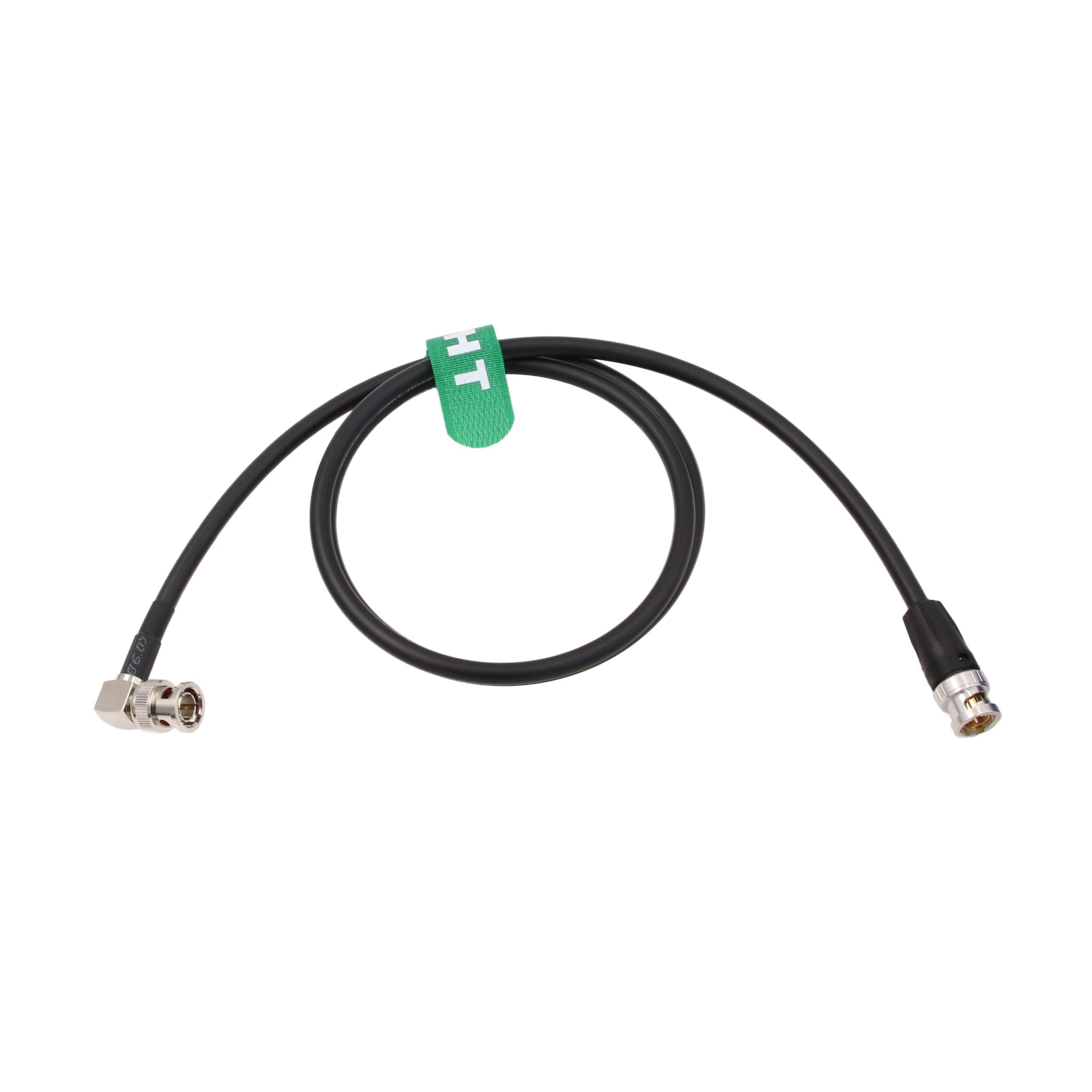 

HangTon 12G 4K 3G HD SDI 75 Ohm Coaxial Video Cable 60fps Male BNC to Right Angle Male BNC Canare 50cm Black for ARRI RED SmallHD Camera Monitor чорний