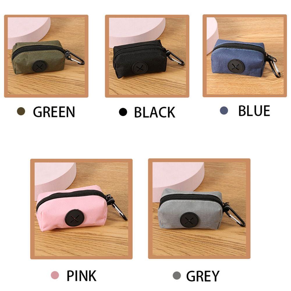with Carabiner Clip Dog Poop Bag Holder Portable Animal Waste Collection Pouch  Walking