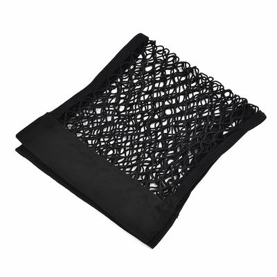 Sac de Coffre de Voiture Noir Poche de Rangement en Maille Siège Arrière Filet Élastique Accessoires Intérieurs Rangement Rangement 25*60CM