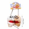 2Pcs Bag Hanging Plush Doll Keychain Cute Magnetic Dog Keychain Collar Glasses Dog Pendant  Couple