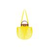 Borsa Tote Le Pliage Filet 38 Tessuto Monocolore Con Rete in Pelle Grande Borsa Tote da Donna Giallo Fluorescente 10121HVH174