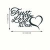""Trust In The Lord With All Your Heart" with Heart Shape Minimalist Metal Wall Art - Modern Home Decor for Bedroom, Living Room, or Bathroom.