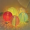 DUOLEIMI Paper Lanterns for Obon Festivals, Openwork Paper Lanterns with LEDs, Colorful, Set of 10 (30cm Round)