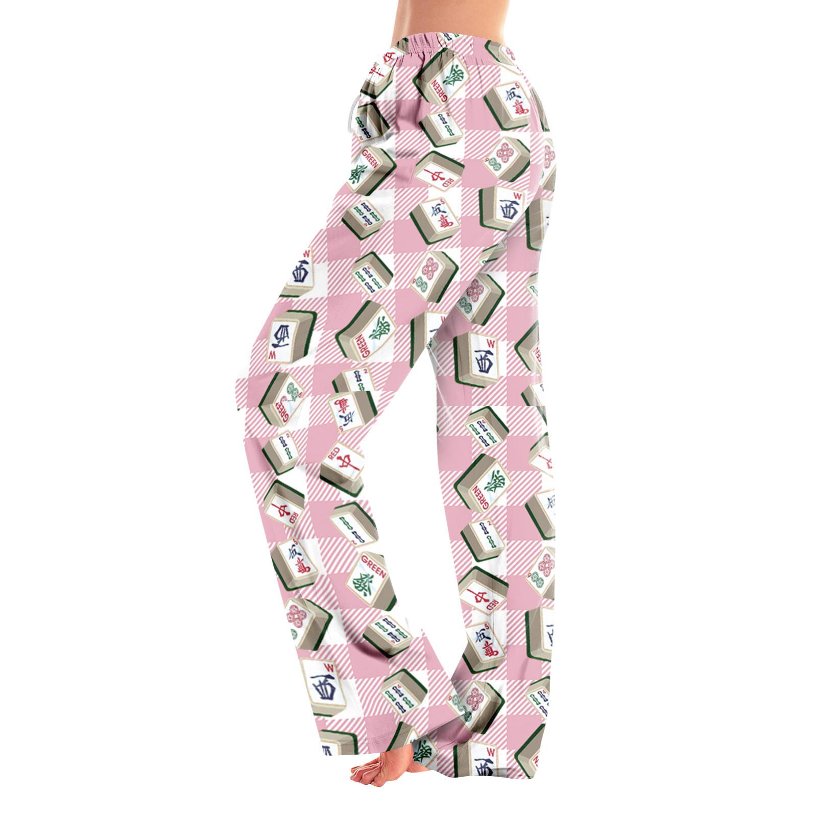 

Пижамные штаны для взрослых, одежда для сна, повседневные брюки с эластичной резинкой на талии, удобные прямые свободные брюки для йоги XXXL