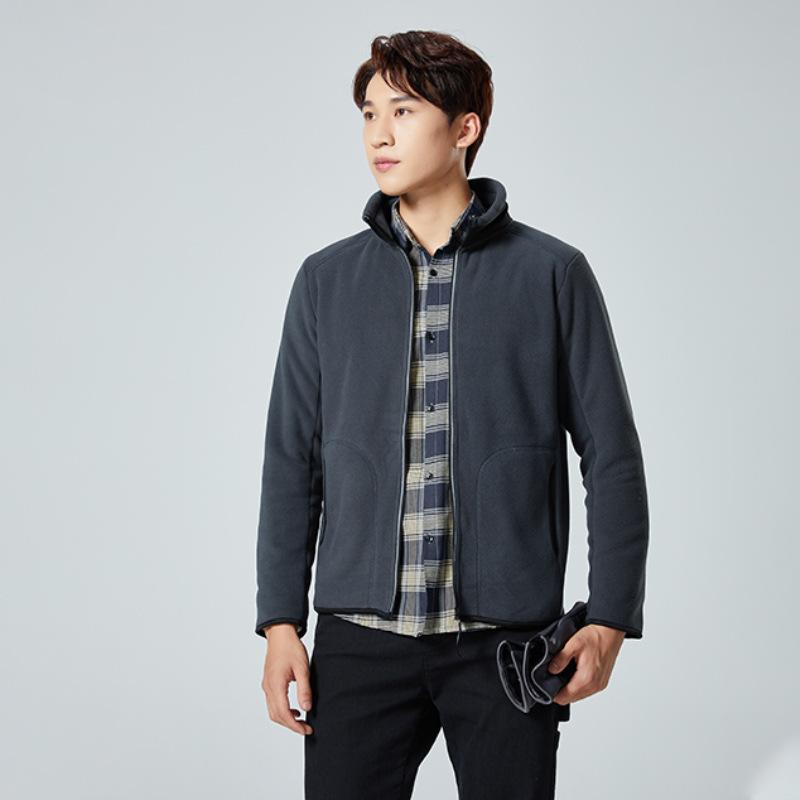 

Новий кардиган флісовий одяг жіночий потовщений фліс куртка з коміром-стійкою чоловіча кораловий фліс вітрозахисна тепла світловідбиваюча стрічка на блискавці 5XL